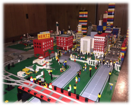 Dealey Plaza, part of Eric Peschke's LEGO treatment of the Kennedy assassination.